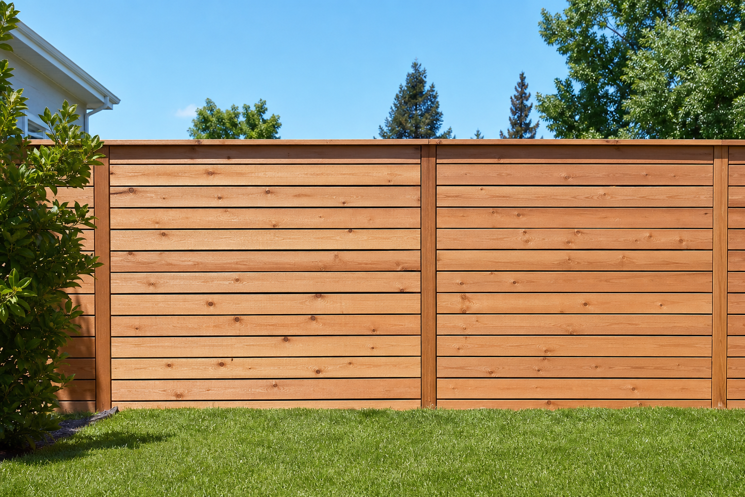 Wood privacy fence installed in Concord NC
